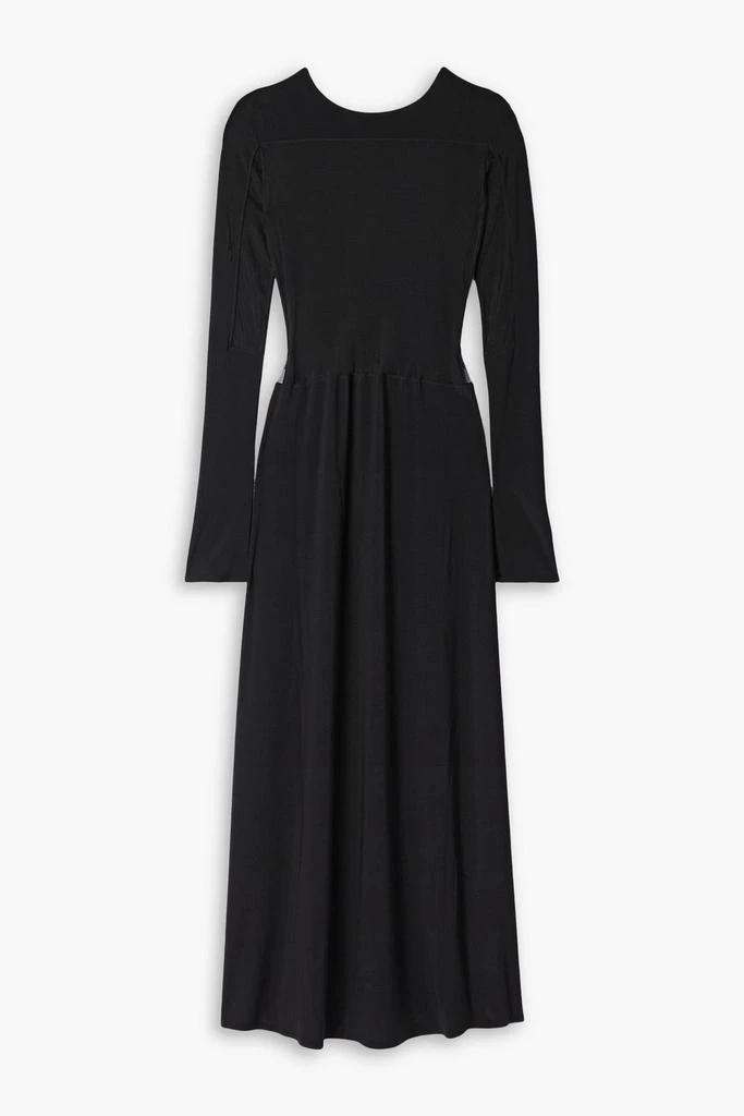 GRACE LING Tulle-paneled stretch-jersey maxi dress 1
