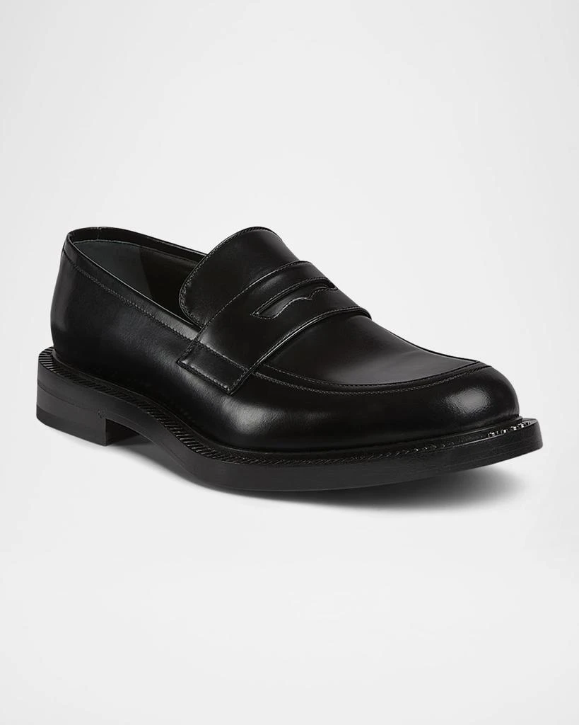 gucci men's dress shoes Gucci 547592 0GQ30 1078 Black Calf-Skin Leather Cap-Toe Oxfords (GGM17 –  Dellamoda main image 0