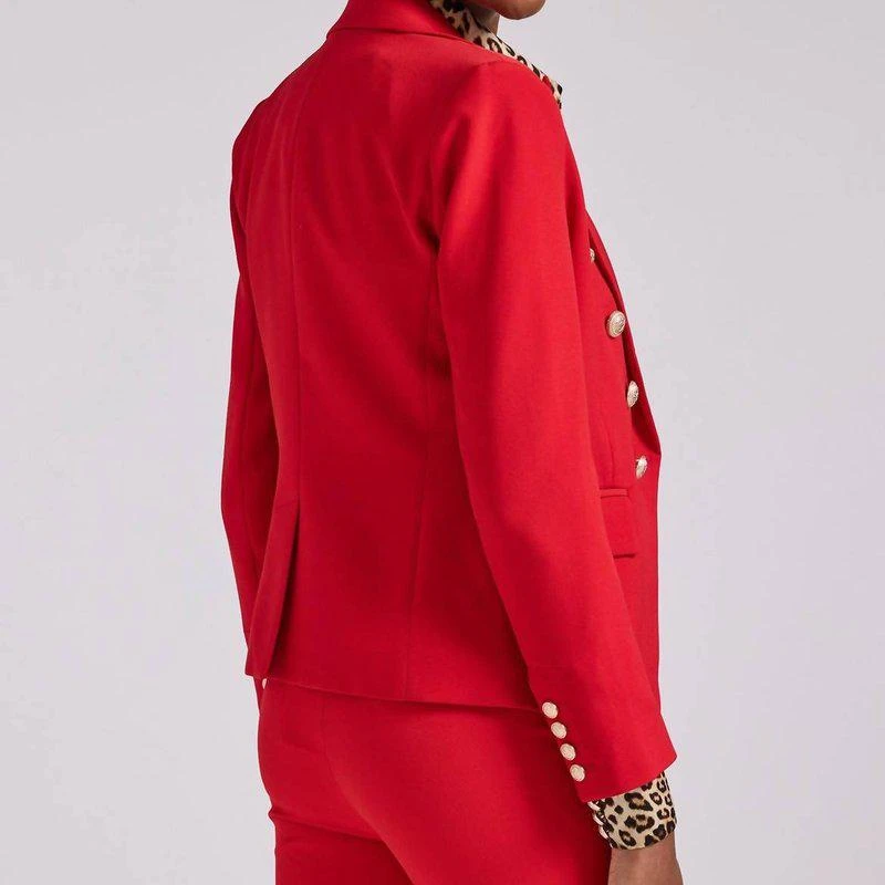 Generation Love Delilah Crepe Blazer In Red 2