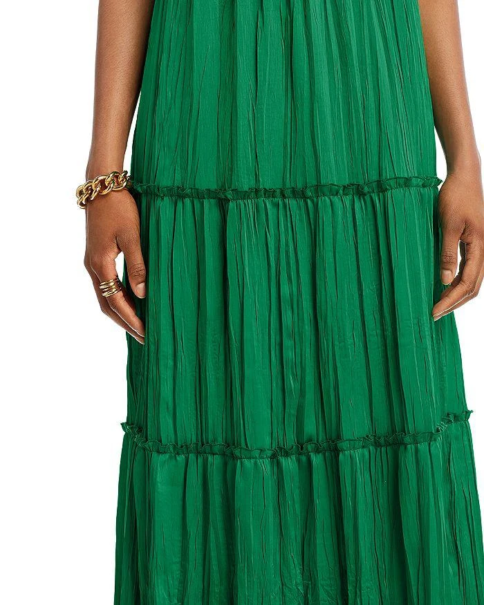 AQUA Pleated Cutout A Line Dress - Exclusive 6
