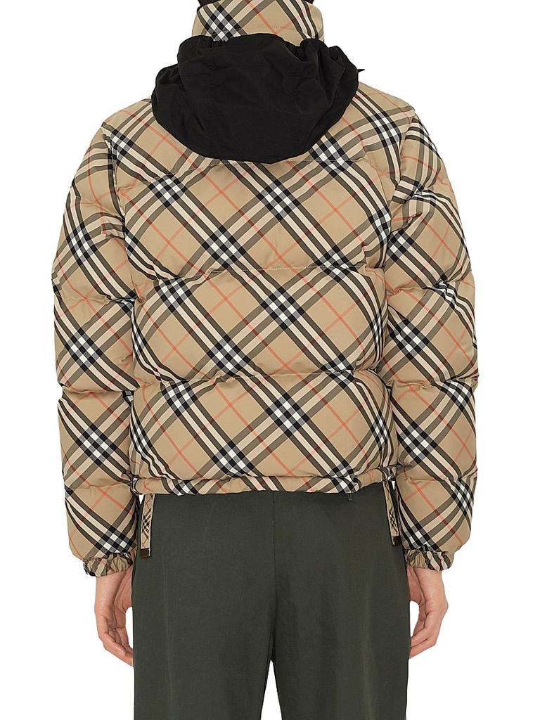 Burberry Check Down Puffer Jacket - Coats - Free Shipping