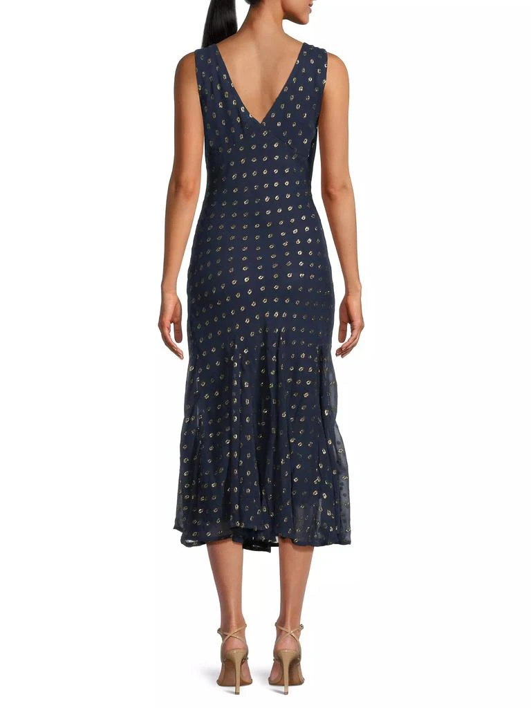 Ciao Lucia Clarette Metallic Dot Sleeveless Midi-Dress 5