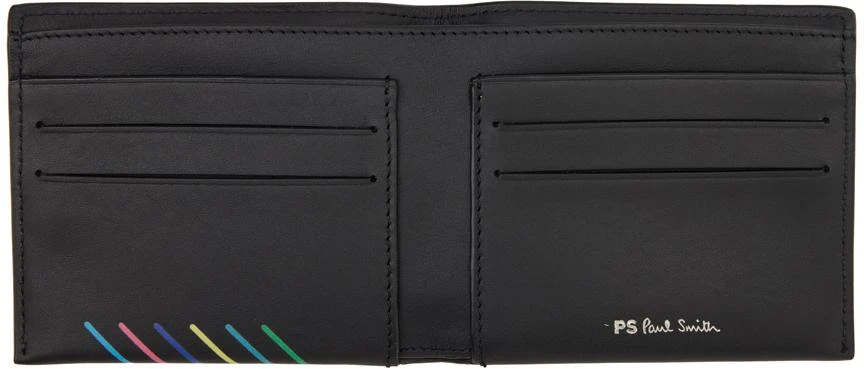 Paul Smith Black 'Sports Stripe' Billfold Wallet 3