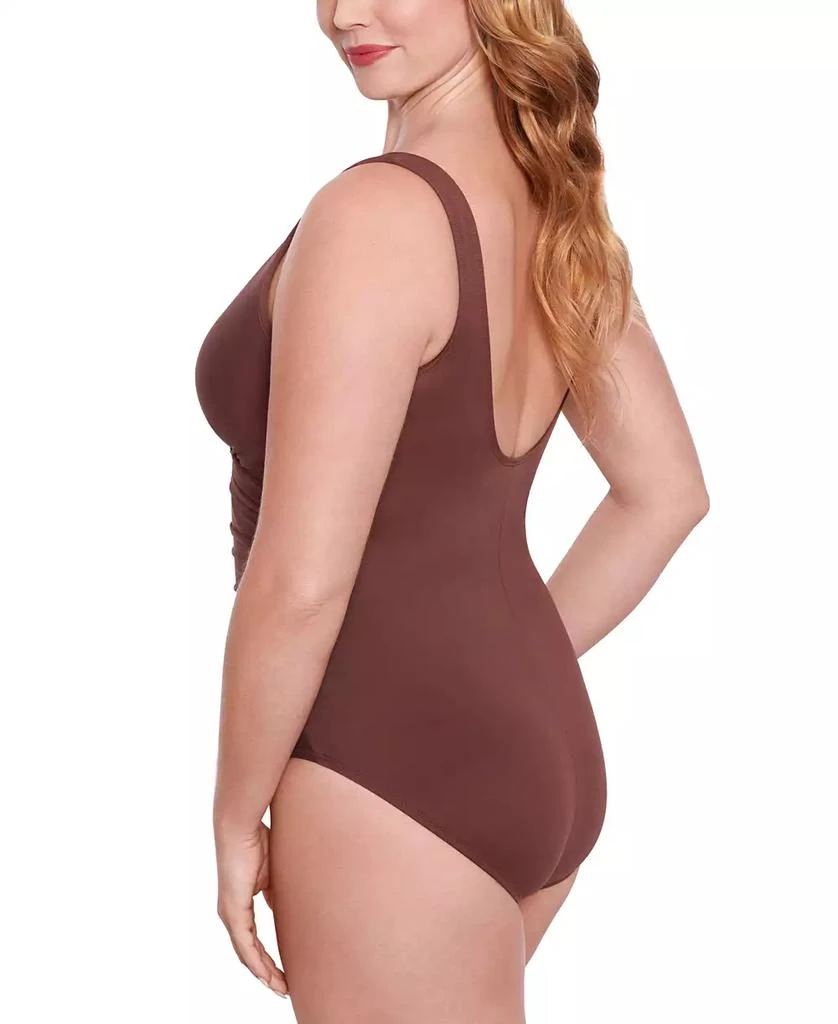 Miraclesuit Plus Size Escape Underwire Allover-Slimming Wrap One-Piece Swimsuit 3
