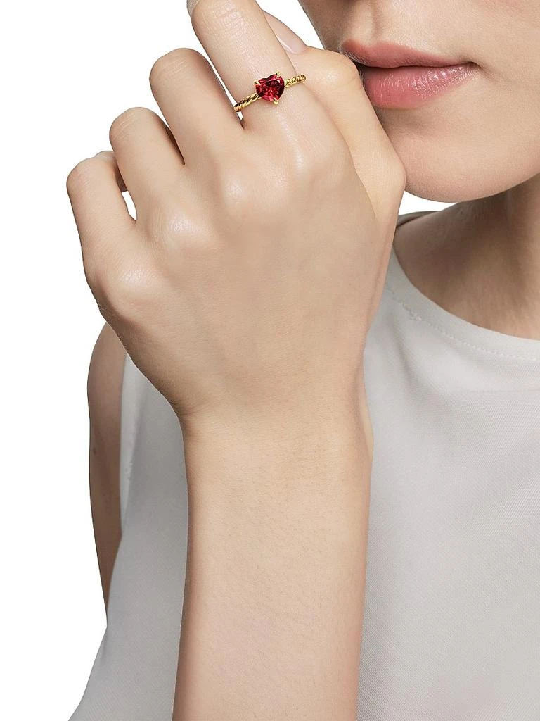 David Yurman Chatelaine Heart Ring in 18K Yellow Gold 7