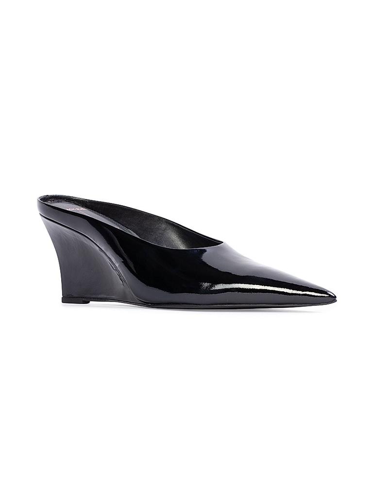 Black Suede Studio Aysha 70MM Wedge Pumps