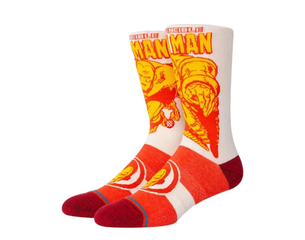 Stance Marvel Iron Man Marquee Red/White Crew Socks A545A21IMQ-RED 1