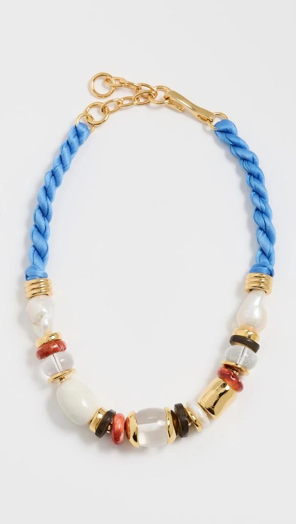 Lizzie Fortunato Glass Beach Necklace In Blue Sea 1