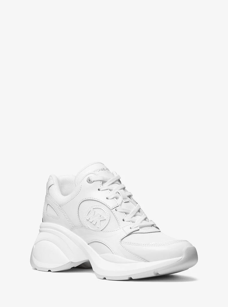 Michael Kors Zuma Leather and Mesh Trainer