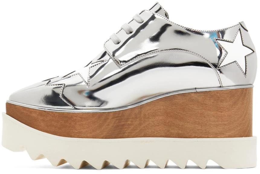 Stella McCartney Silver Elyse Stars Platform Lace-Ups 3