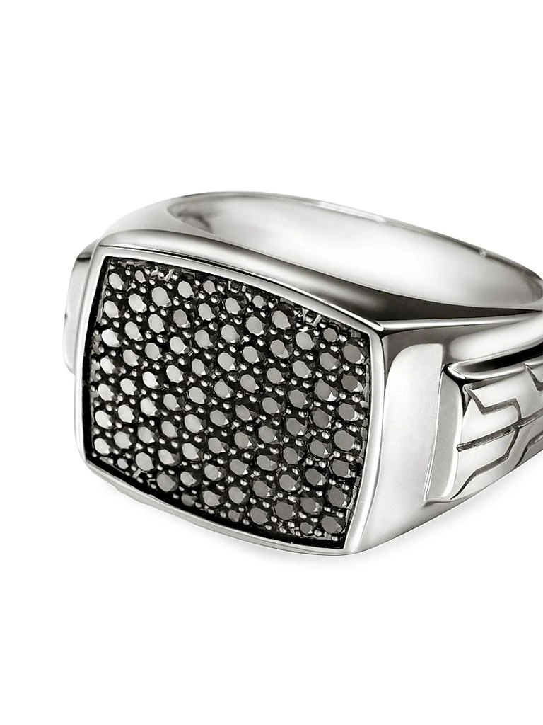 John Hardy ID Sterling Silver & Black Sapphire Signet Ring 3