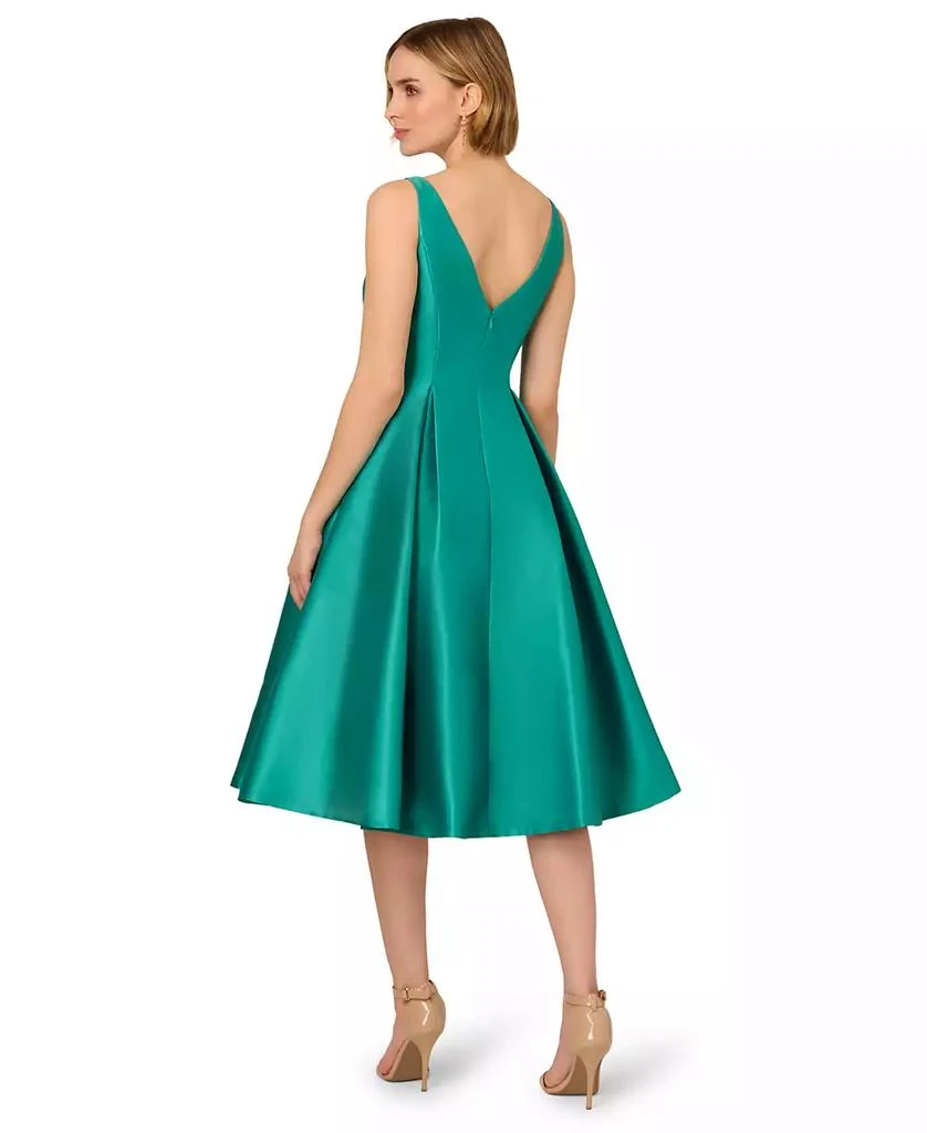 Adrianna Papell Women's Boat-Neck A-Line Midi Dress 7