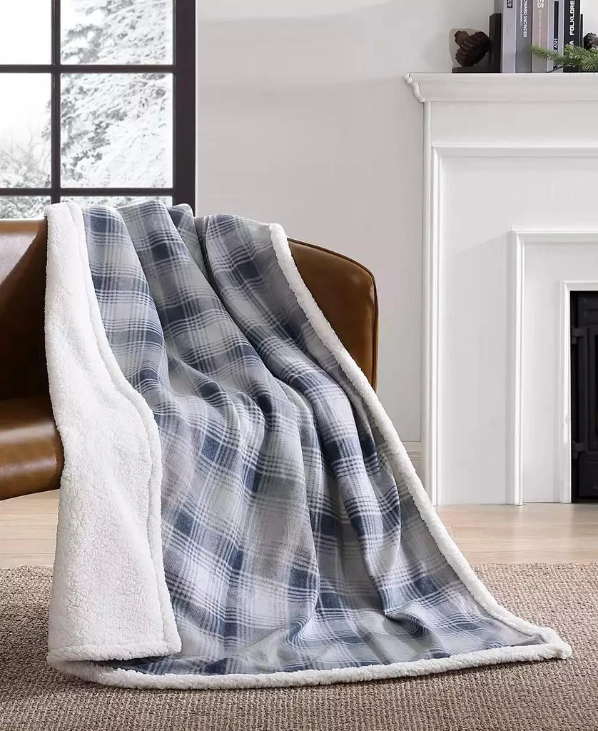 Eddie Bauer Nordic Plaid Ultra Soft Plush Fleece Reversible Oversized Throw, 70" x 50" 2