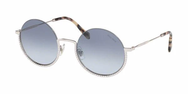 Miu Miu Blue Gradient Round Ladies Sunglasses MU69US 1BC4R2 52 1