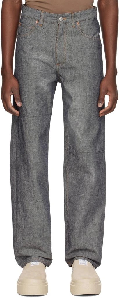 MM6 Gray Straight-Leg Jeans 1