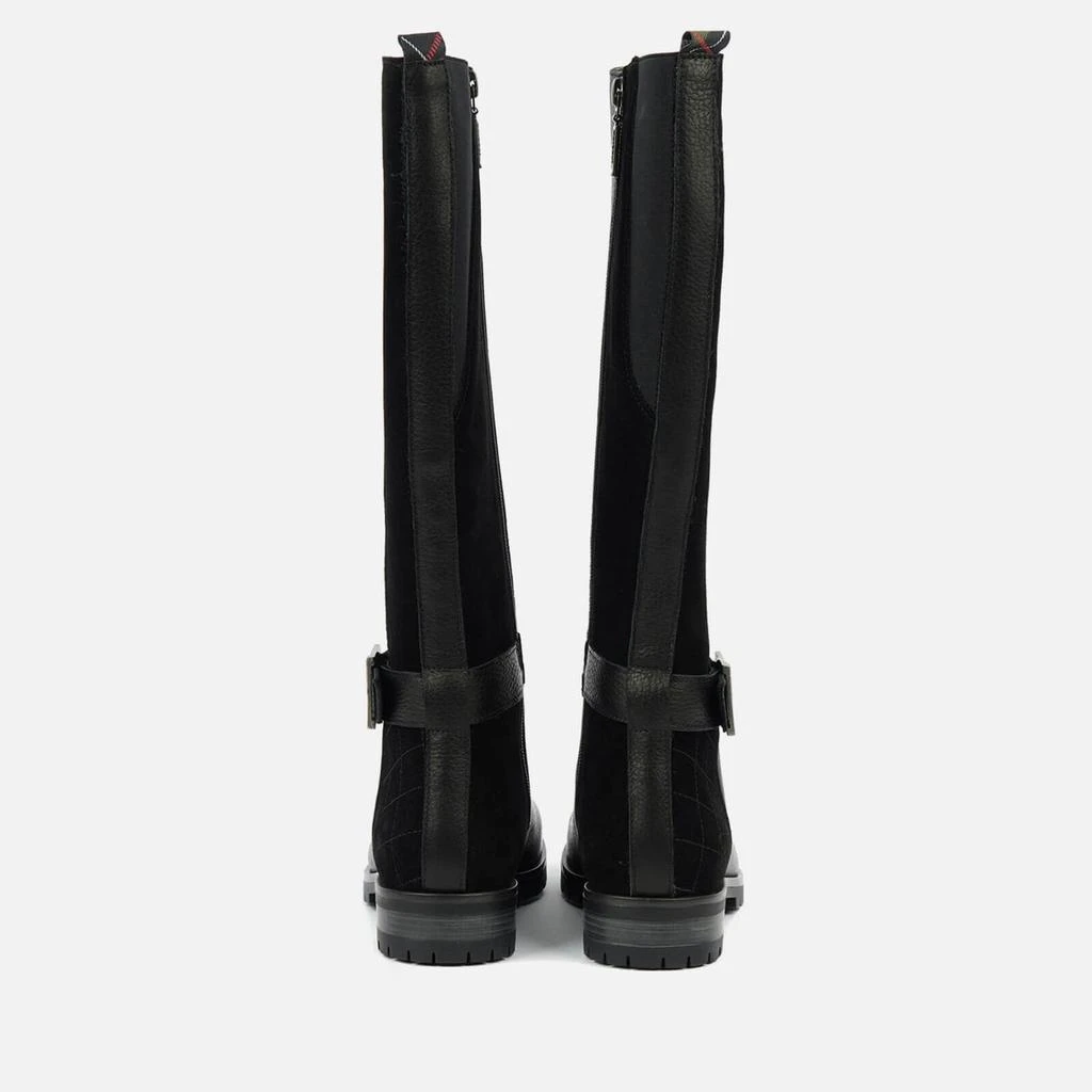 Barbour Barbour Alisha Knee High Leather and Suede-Blend Boots 4