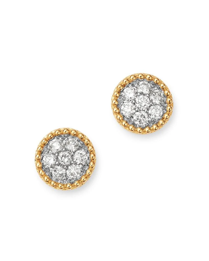 Bloomingdale's Fine Collection Cluster Diamond Milgrain Stud Earrings in 14K Yellow Gold, 0.60 ct. t.w. - Exclusive 1