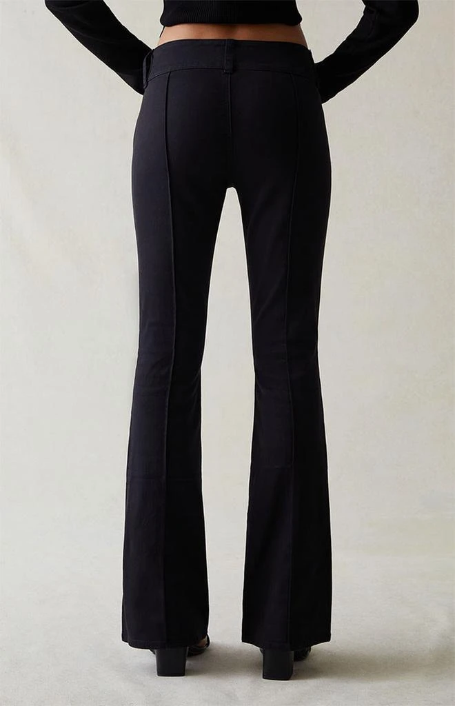 PacSun Stretch Black Low Rise Flare Pants 4