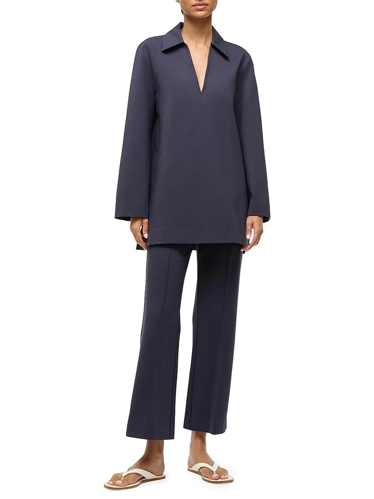 Staud Suzy V-Neck Collared Tunic 2