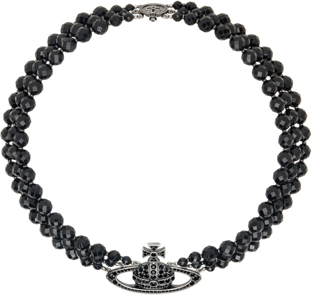 【Vivienne Westwood】Messaline 3 row choker Vivienne Westwood Messaline Orb three-row Chocker | Black