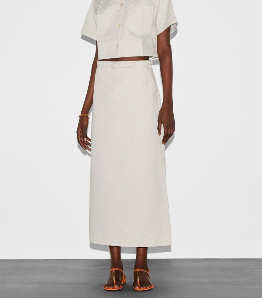 Gucci Gabardine GG Midi Skirt 5