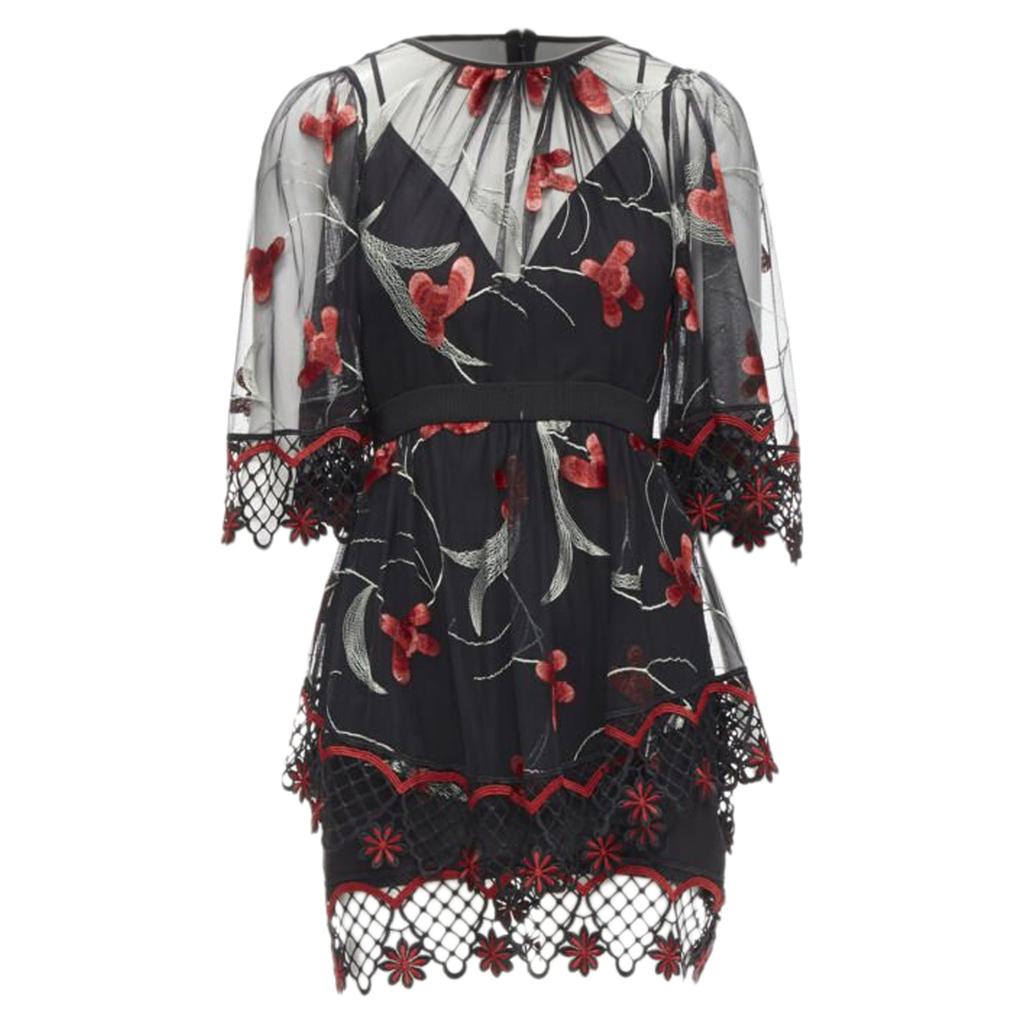 Alice McCall Wish you Were Here guipere lace floral tulle dres