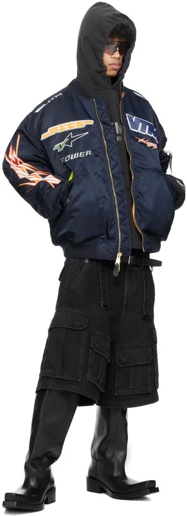 Vetements Navy Alpha Industries Edition Racing Bomber Jacket 4