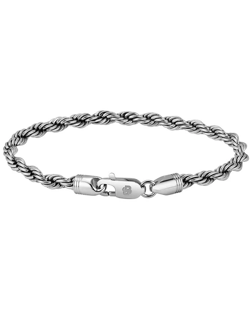 Hugo Boss Men Myles Ionic Plated Antique Silver Steel Bracelet