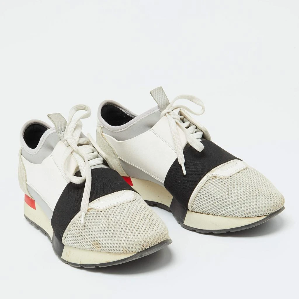 Balenciaga Balenciaga Multicolor Leather,Mesh and Suede Race Runner Low Top Sneakers Size 40 4
