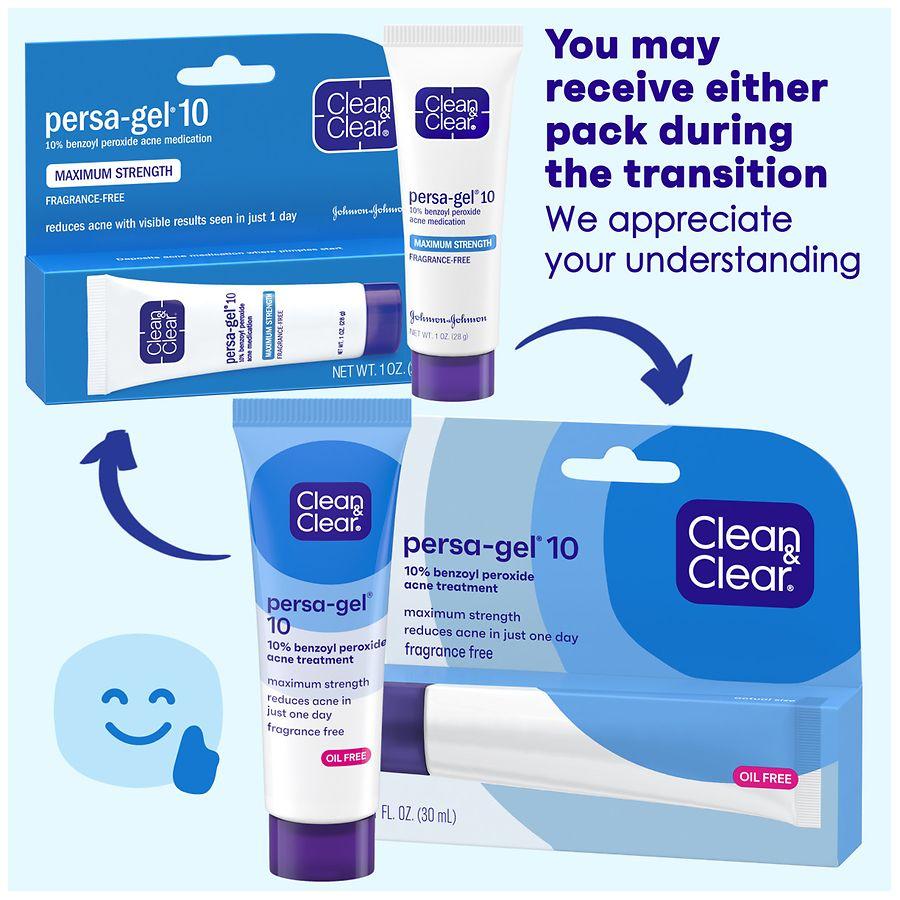 Clean & Clear Persa-Gel 10 Acne Medication, 10% Benzoyl Peroxide Unspecified