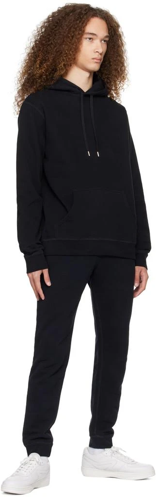 Sunspel Black Drawstring Hoodie 4