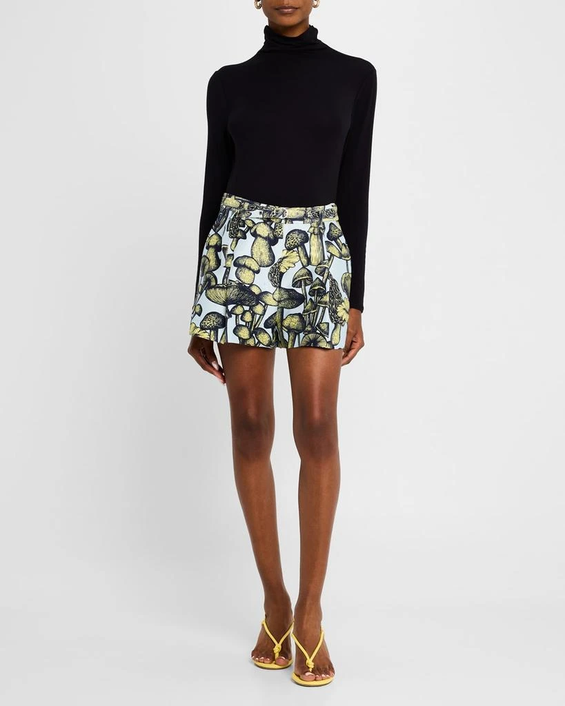 3.1 Phillip Lim Belted Mushroom-Print Shorts 2