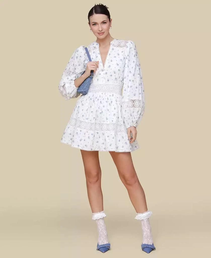 Women's Cotton Lace-Trim Floral-Print Mini Dress  On Sale Now with Up to  82% Off | Discover Exclusive Deals & Savings at BeyondStyle  Authentic Avec  Les Filles dress|women's fashion|dresses with Limited-Time
