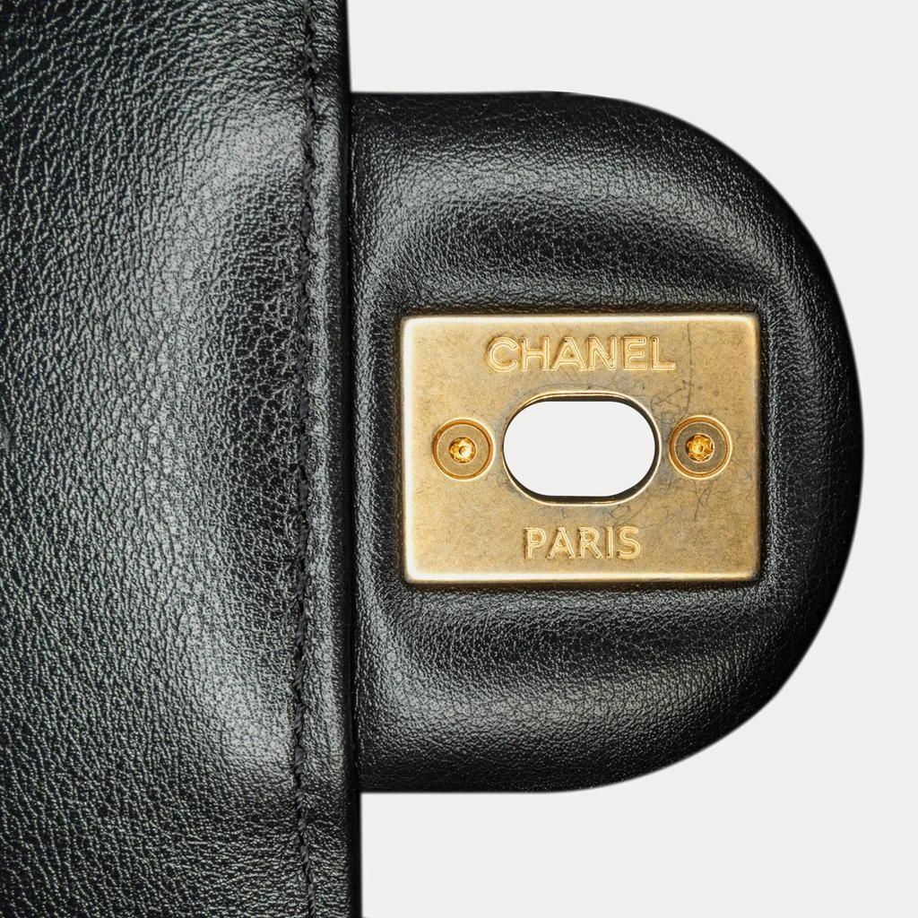 Chanel Chanel Black Coco Embossed Flap Shoulder Bag
 5