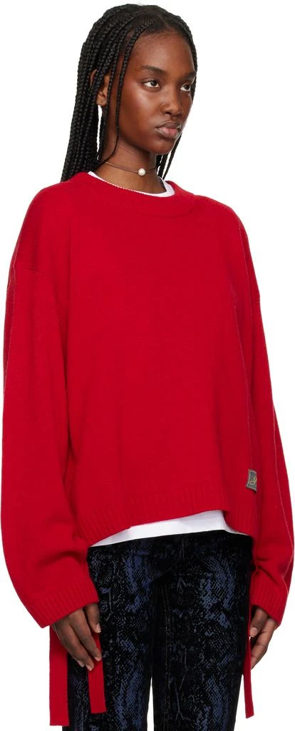 Ganni Red Future Wool Mix Oversized Sweater 2