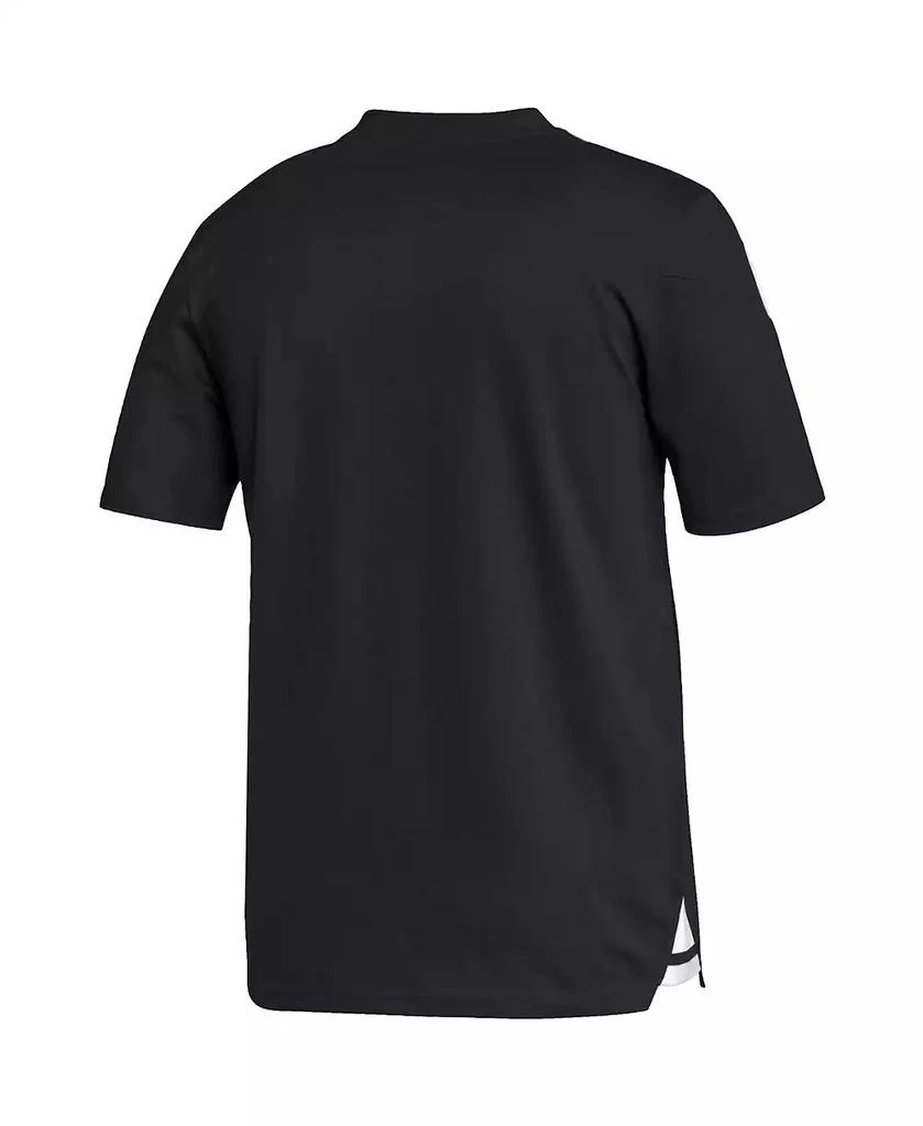 Adidas Men's Black San Jose Earthquakes Henley AEROREADY Polo Shirt 4