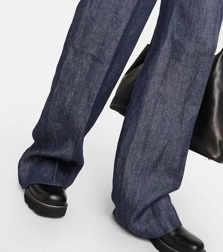 Gabriela Hearst Belted high-rise wide-leg linen pants 5