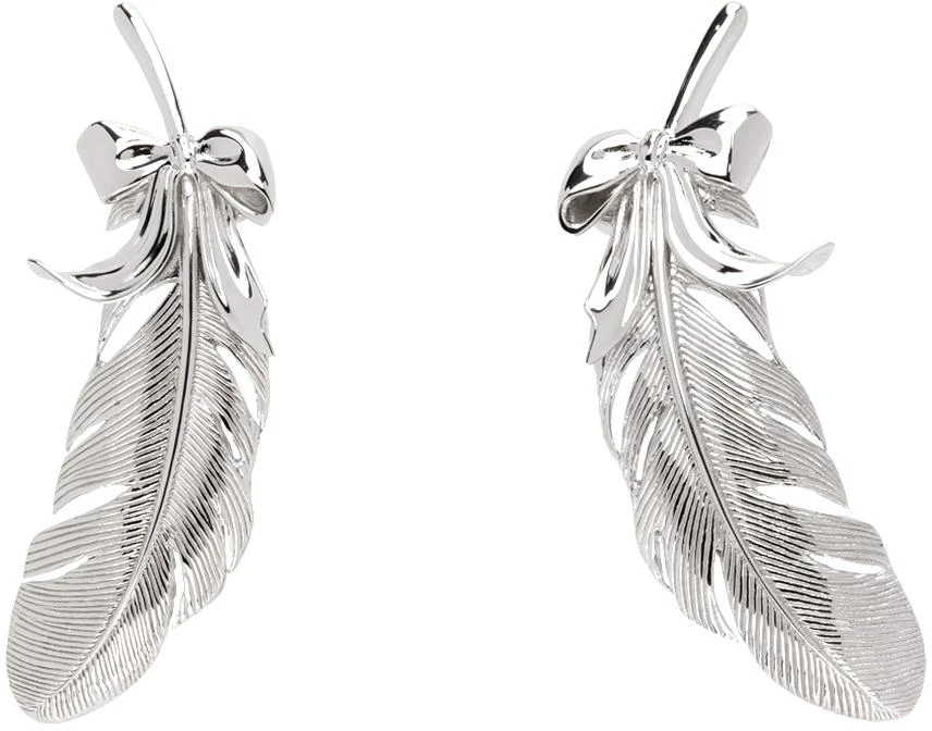 Shushu/Tong Silver YVMIN Edition Bowknot Sharp Feather Earrings 1