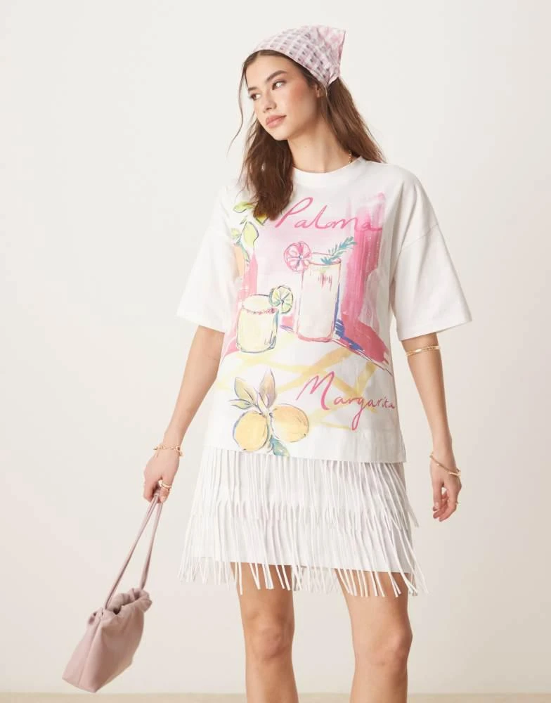 Shop ASOS DESIGN printed t shirt mini dress with fringing detail on Sale at BeyondStyle Get 10% Off ASOS DESIGN printed t shirt mini dress with fringing detail with Limited-Time Flash Shop ASOS DESIGN printed t shirt mini dress with fringing detail on Sale at BeyondStyle Get 10% Off ASOS DESIGN printed t shirt mini dress with fringing detail with Limited-Time Flash