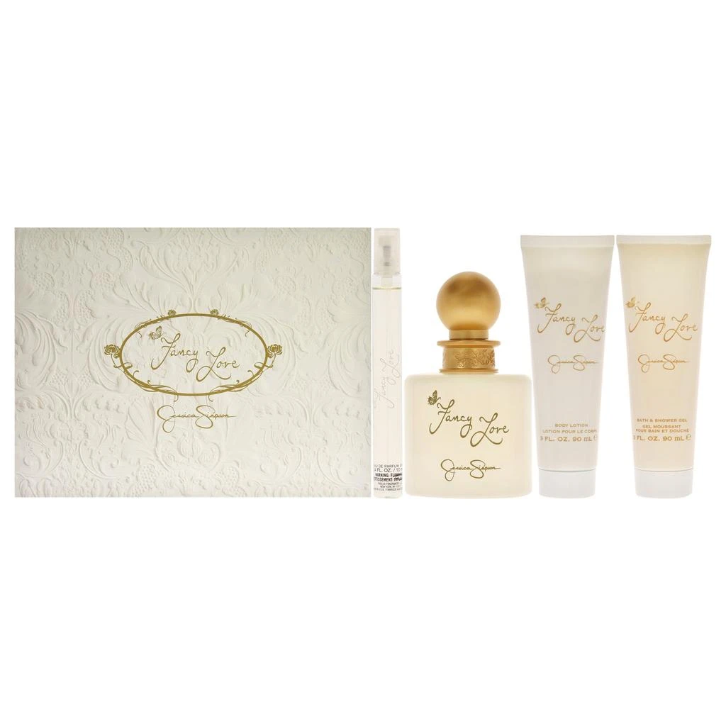 Jessica Simpson Fancy Love by  for Women - 4 Pc Gift Set 3.4oz EDP Spray, 0.34oz EDP Mini Spray, 3oz Body Lotion, 3oz Bath and Shower Gel 1