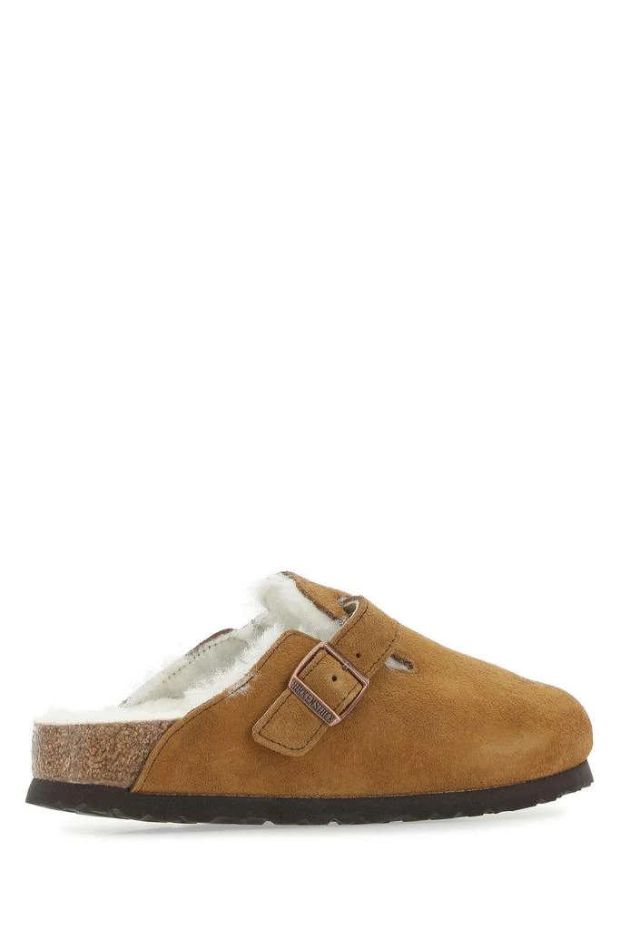 Birkenstock Camel suede Boston slippers 2