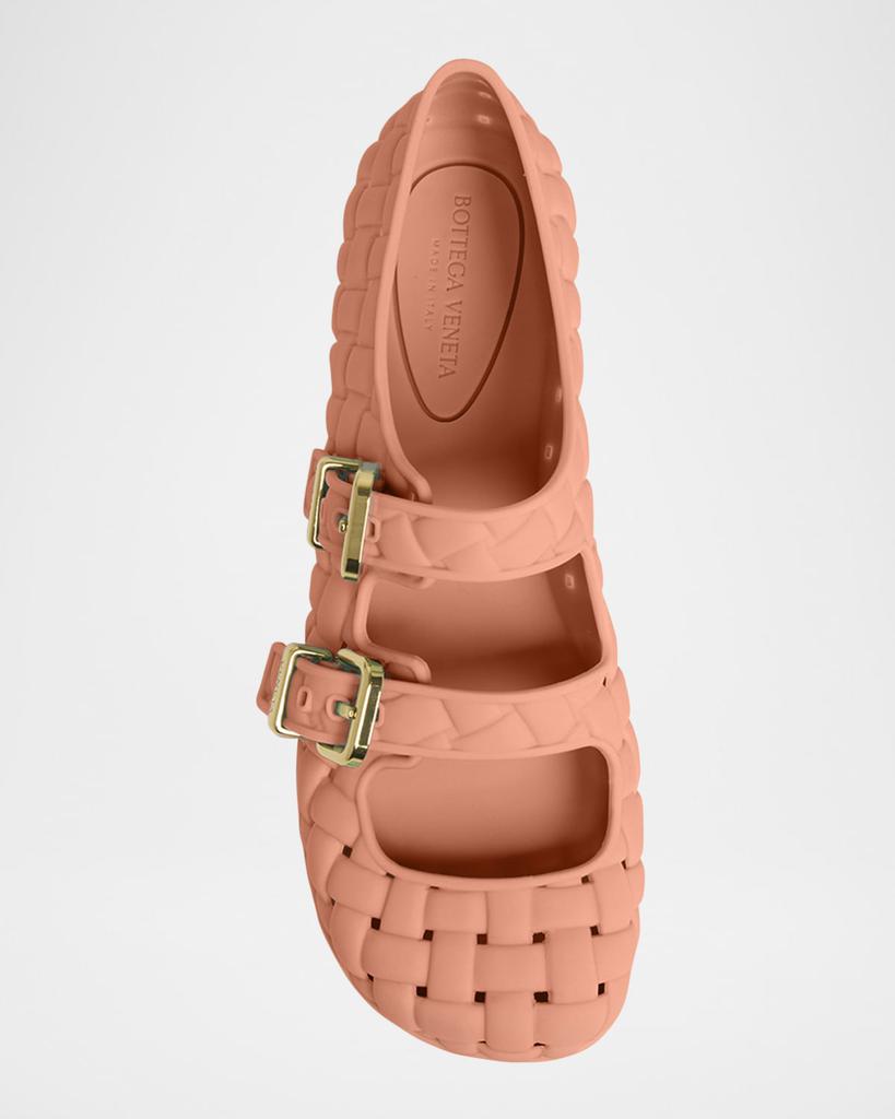 【Bottega Veneta】 Amy Mary Janeフラット BOTTEGA VENETA Amy intrecciato rubber Mary Jane flats | NET