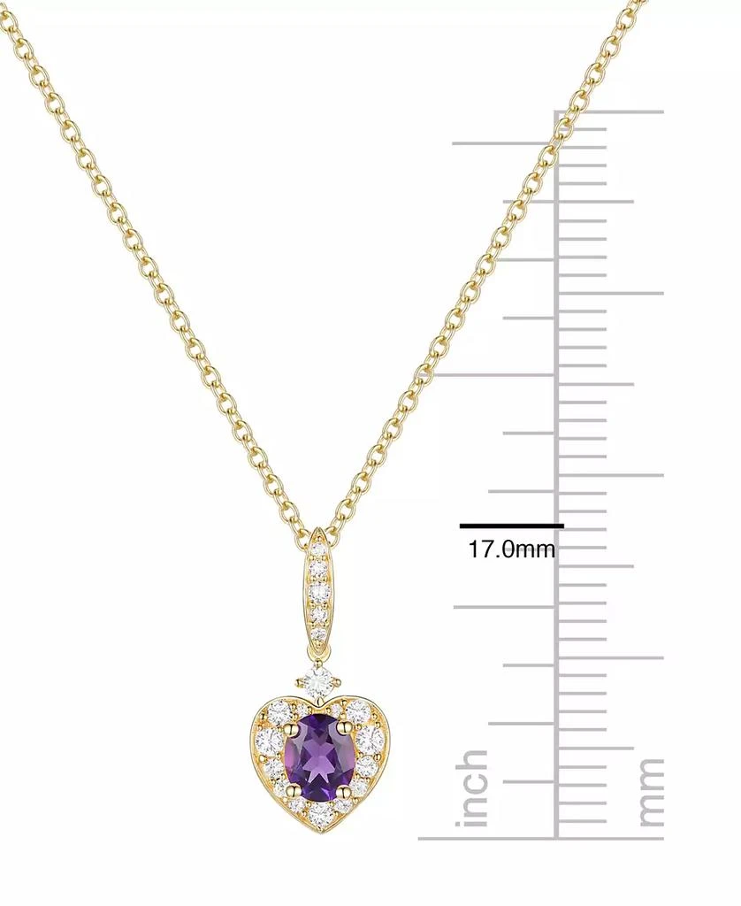 Macy
s 2-Pc. Amethyst (1 ct. t.w.) and Lab-Grown White Sapphire (0.2 ct t.w.) Earrings And Necklace Set in 14k Gold Over Sterling Silver (Also Available in Ruby) 5