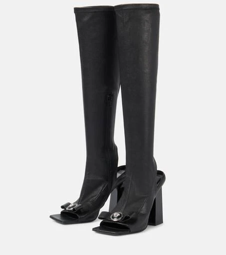 Versace Gianni Ribbon leather knee-high boots 5