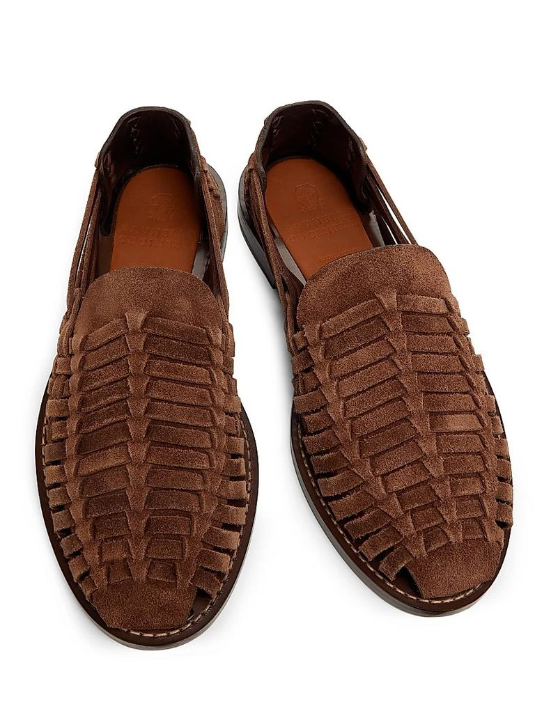 Brunello Cucinelli Woven Leather Sandals 4