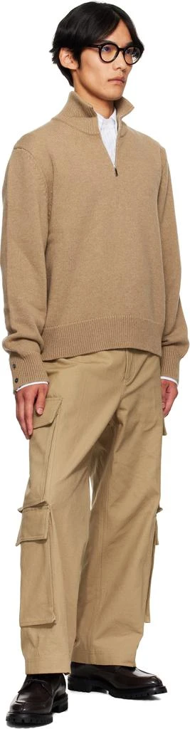 Thom Browne  Brown Commando Sole Apron Stitch Ankle Boots Thom Browne Apron Stitch Commando Boots Brown at CareOfCarl.com main image 4