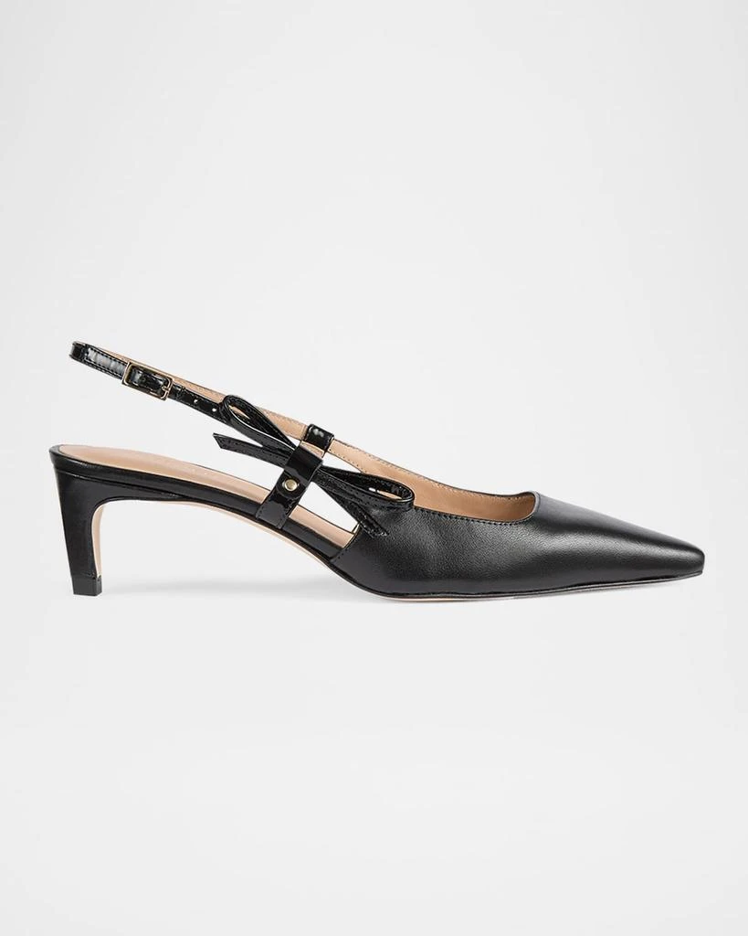 LK Bennett Marilyn Leather Bow Slingback Pumps 1
