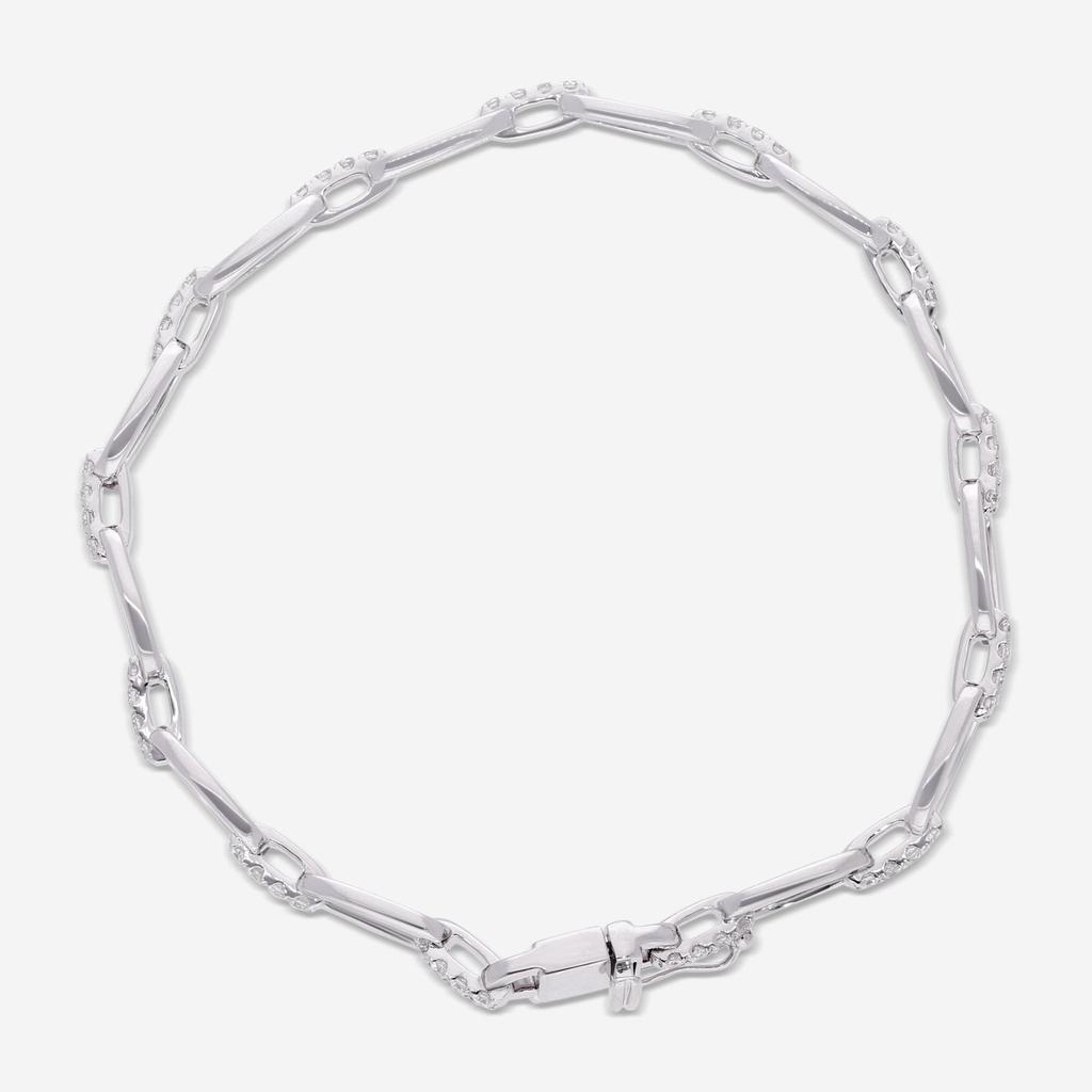 Ina Mar Ina Mar 18K White Gold Diamond 0.85ct.twd. Link Bracelet ALB-17503