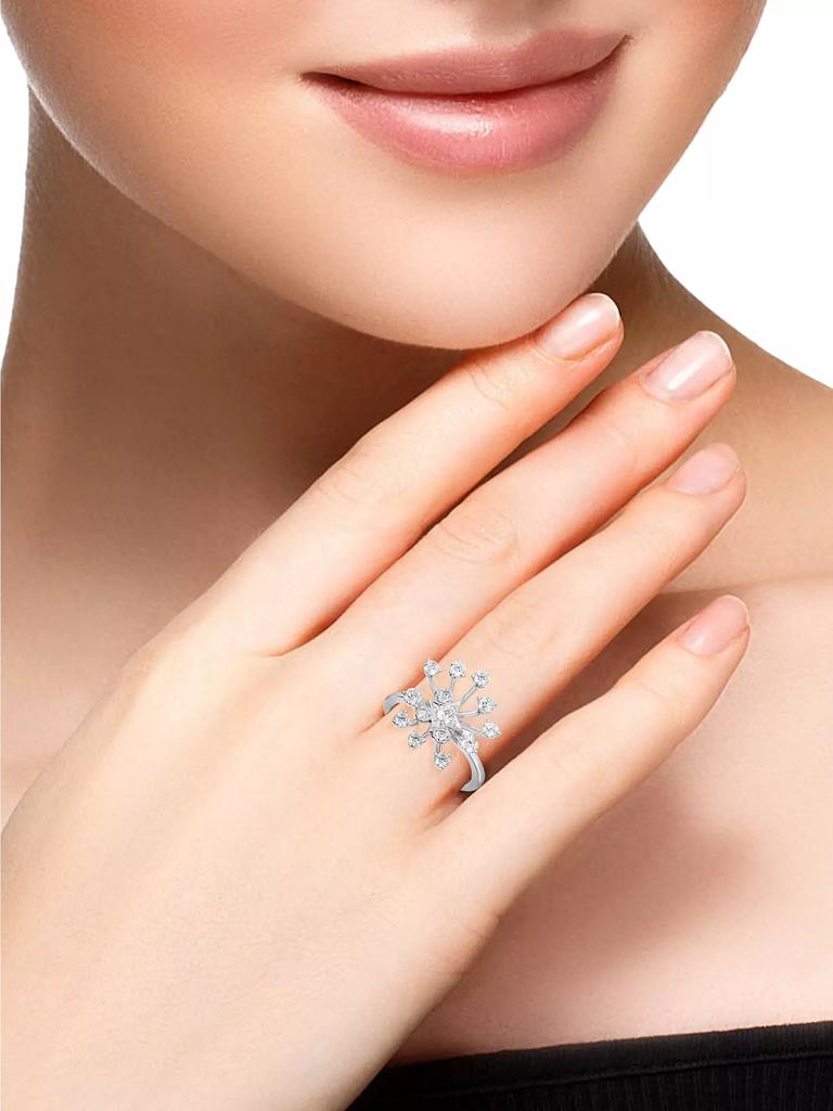 HUEB Luminus 18K White Gold & 0.90 TCW Diamond Ring