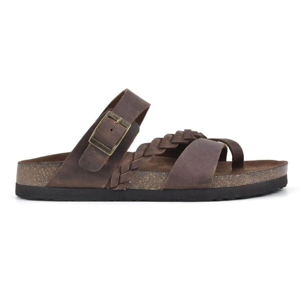 White Mountain Hazy Womens Braided Slip On Slide Sandals 2
